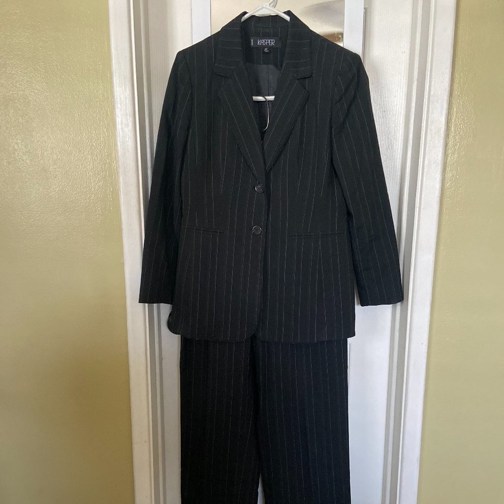 Pin Striped Kasper Women Pants Suit
